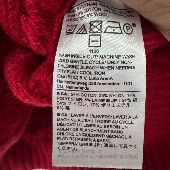 NWT Banana Republic Red Cable Knit Sweater - Picture 4 of 6